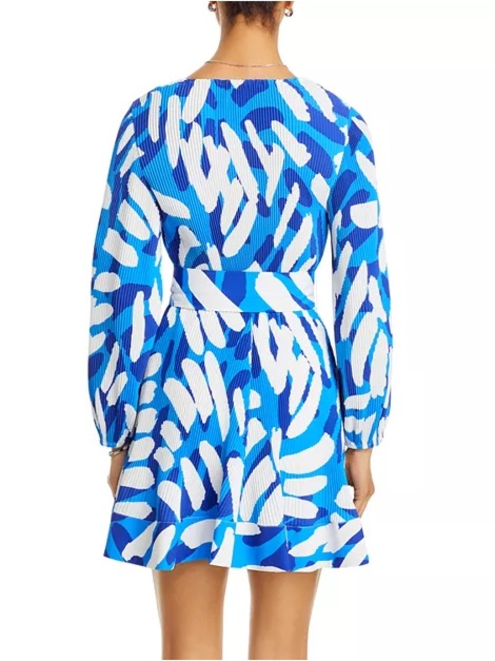 Milly Liv floral Pleated mini long sleeve dress NWT size 6 classic wedding - Picture 2 of 9